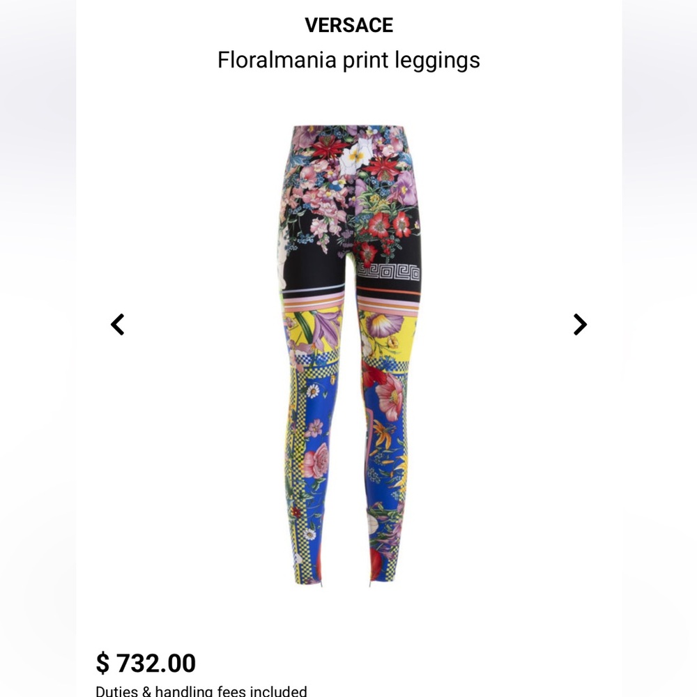 VERSACE Floralmania print leggings size IT40